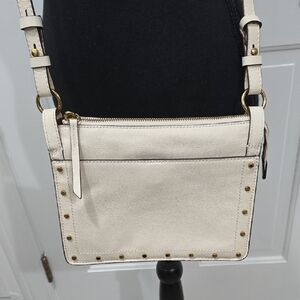 Fossil Cream Crossbody Bag